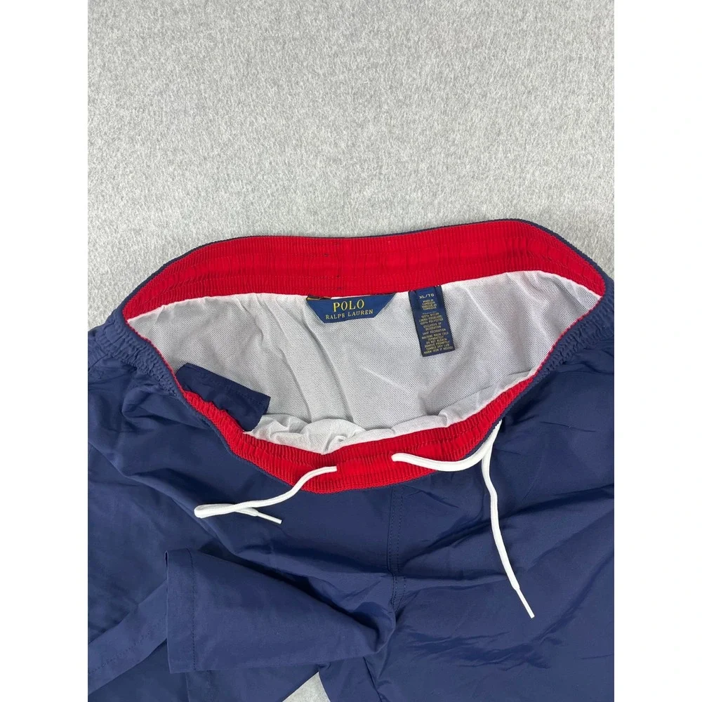 Polo Ralph Lauren Travel Swim Shorts Mens XL Navy Mesh Lined Red Pony 5